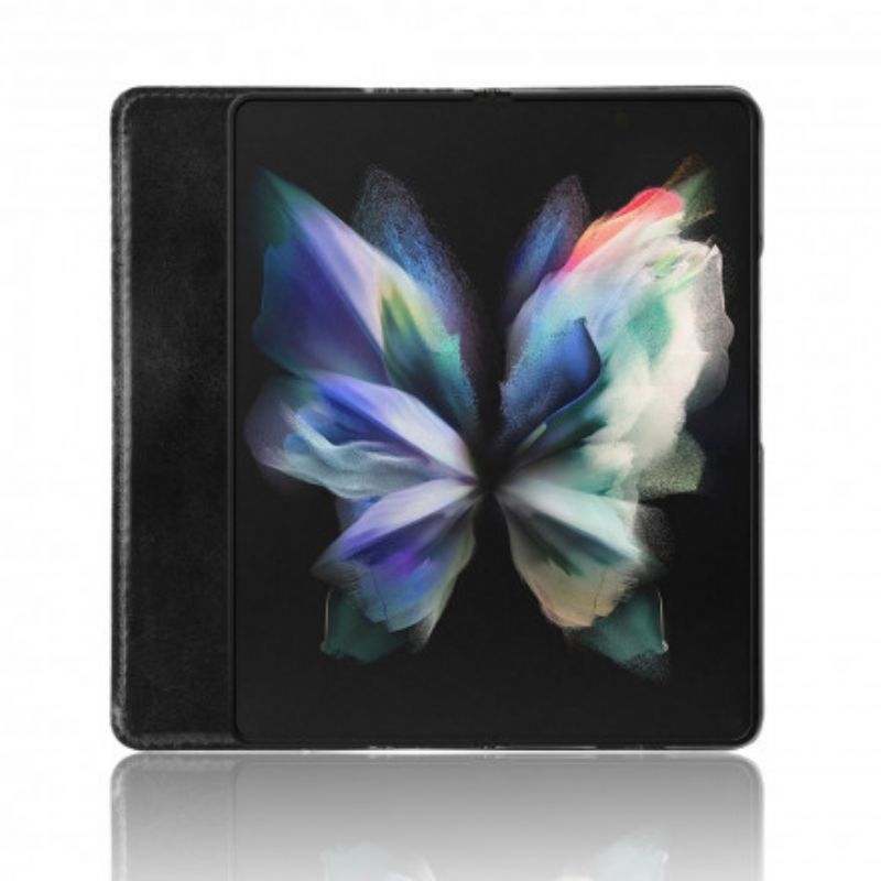 Cover Samsung Galaxy Z Fold 3 5G Flip Cover Styliseret Lædereffekt