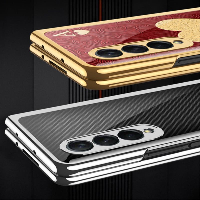 Cover Samsung Galaxy Z Fold 3 5G Gkk Carbon Fiber Hærdet Glas