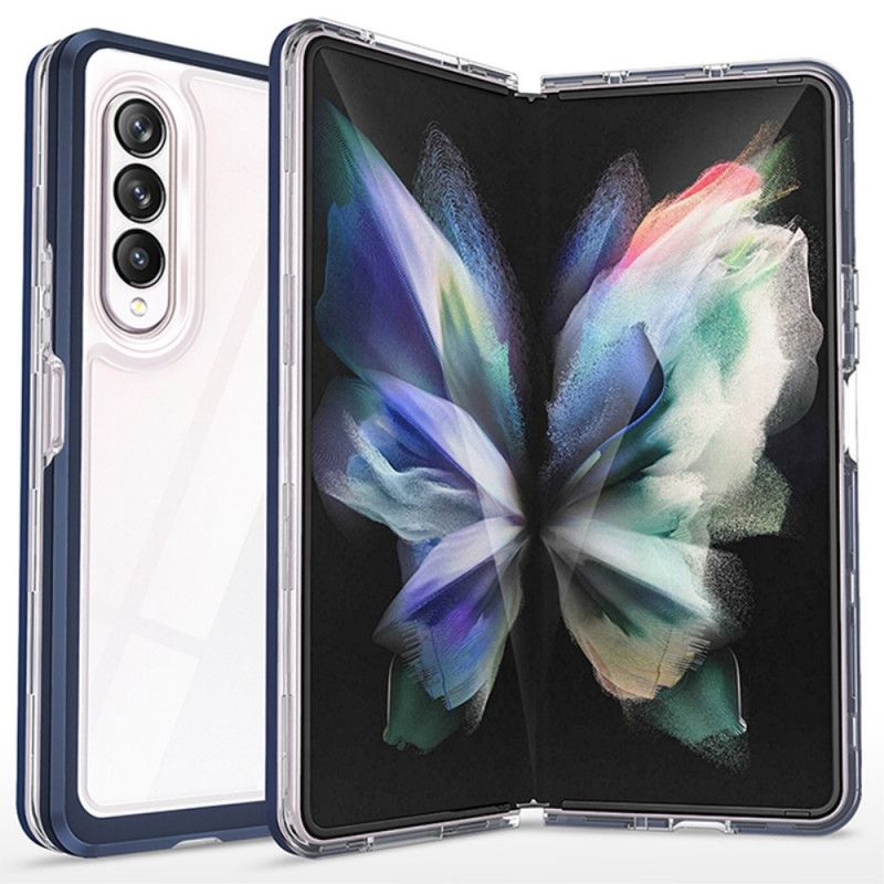 Cover Samsung Galaxy Z Fold 3 5G Hybrid Gennemsigtige Farvede Kanter