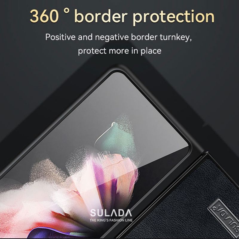 Cover Samsung Galaxy Z Fold 3 5G Imiteret Læder Sulada