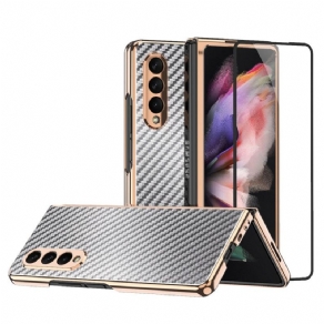 Cover Samsung Galaxy Z Fold 3 5G Kulfiber Med Skærmbeskytter