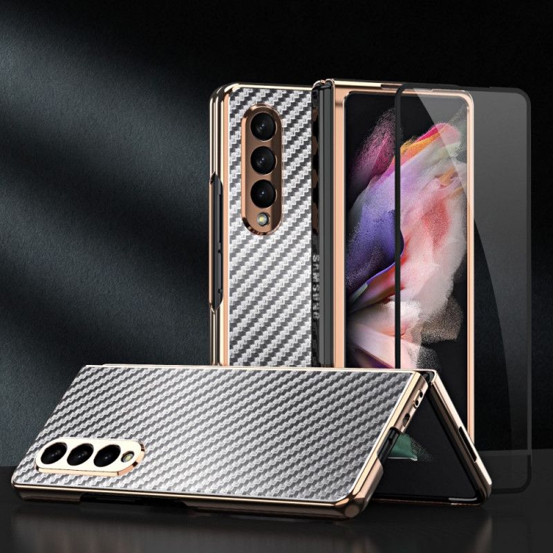 Cover Samsung Galaxy Z Fold 3 5G Kulfiber Med Skærmbeskytter