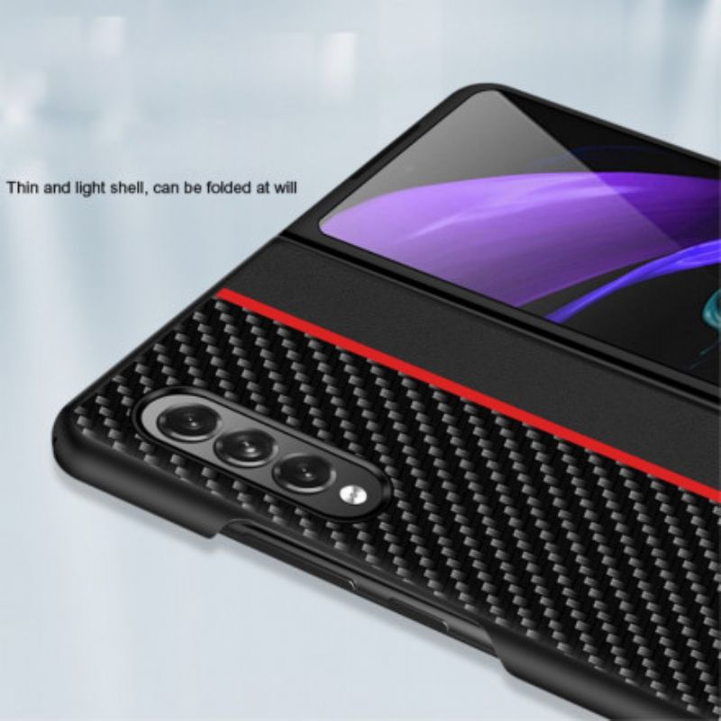 Cover Samsung Galaxy Z Fold 3 5G Line Carbon Fiber