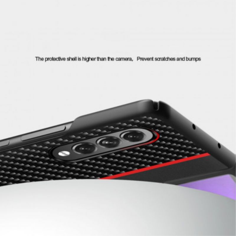 Cover Samsung Galaxy Z Fold 3 5G Line Carbon Fiber