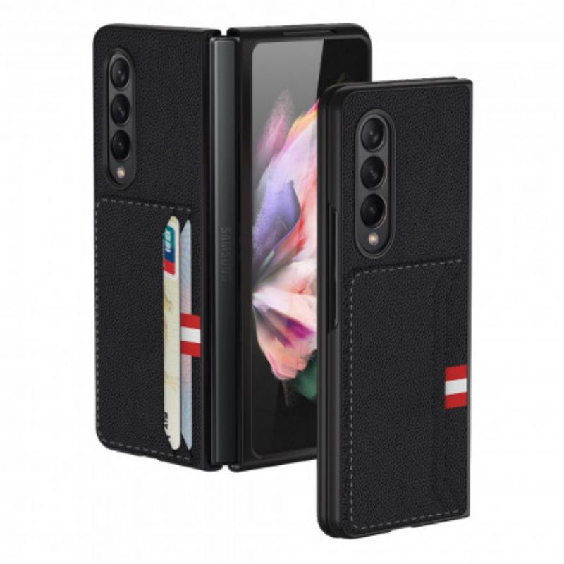 Cover Samsung Galaxy Z Fold 3 5G Litchi Læder Kortholder Gkk