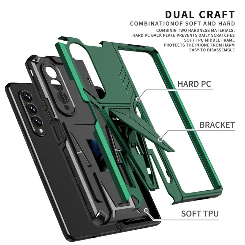 Cover Samsung Galaxy Z Fold 3 5G Modstandsdygtig Premium Support