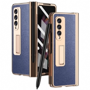 Cover Samsung Galaxy Z Fold 3 5G Multifunktionelt Litchi-læder