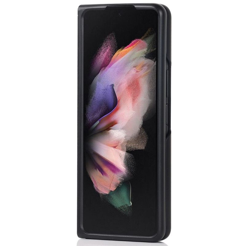 Cover Samsung Galaxy Z Fold 3 5G Stativ Og Stylusholder I Ægte Læder