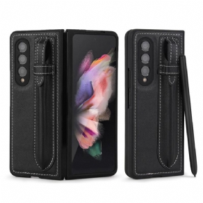 Cover Samsung Galaxy Z Fold 3 5G Stylusholder I Ægte Læder