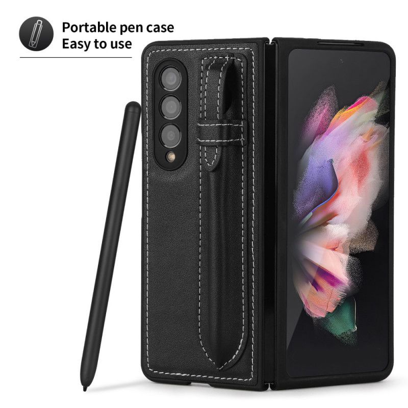 Cover Samsung Galaxy Z Fold 3 5G Stylusholder I Ægte Læder