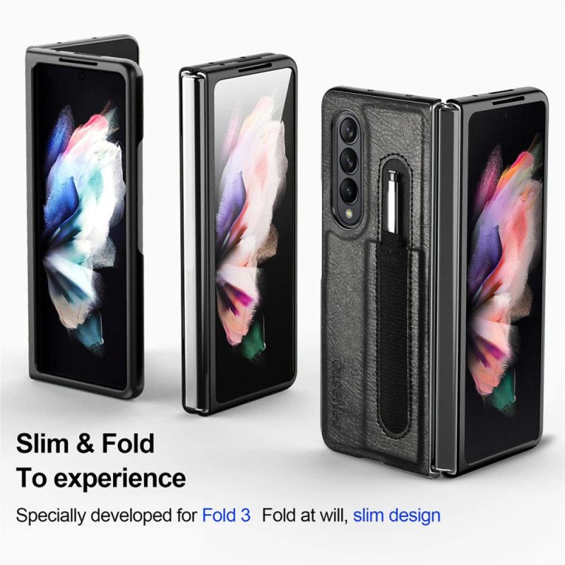 Cover Samsung Galaxy Z Fold 3 5G Stylusholder I Læderstil Caseneo