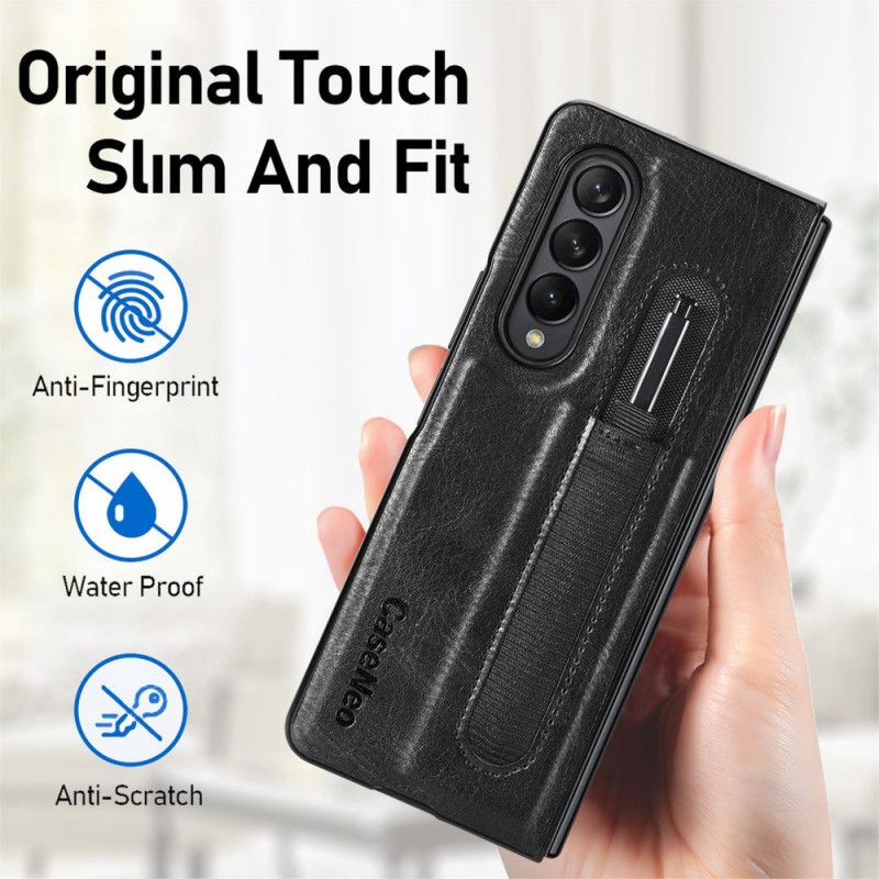 Cover Samsung Galaxy Z Fold 3 5G Stylusholder I Læderstil Caseneo