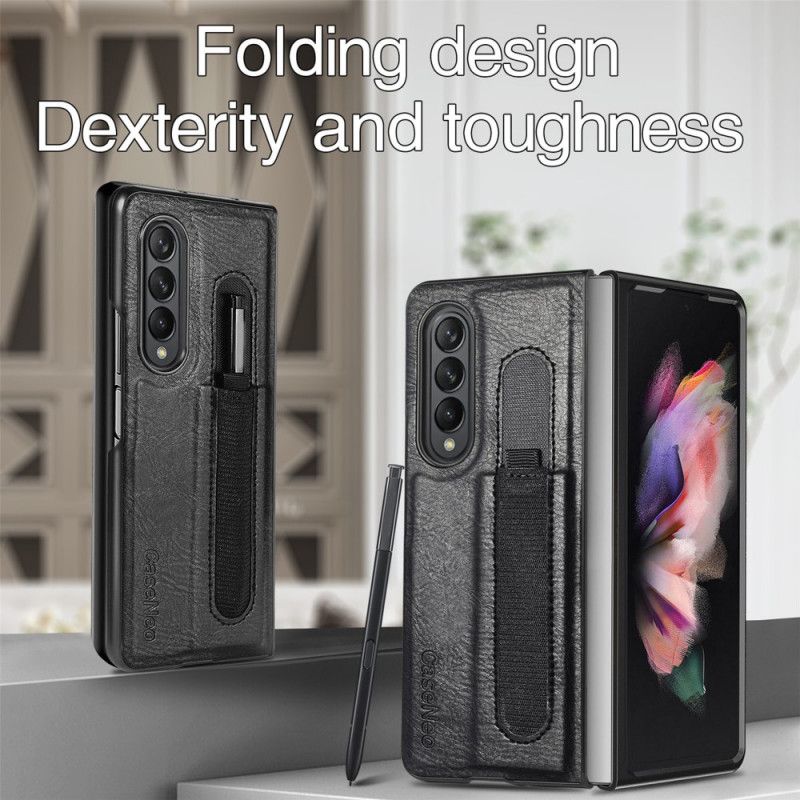 Cover Samsung Galaxy Z Fold 3 5G Stylusholder I Læderstil Caseneo