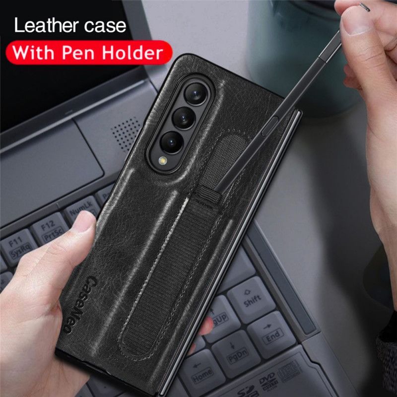 Cover Samsung Galaxy Z Fold 3 5G Stylusholder I Læderstil Caseneo