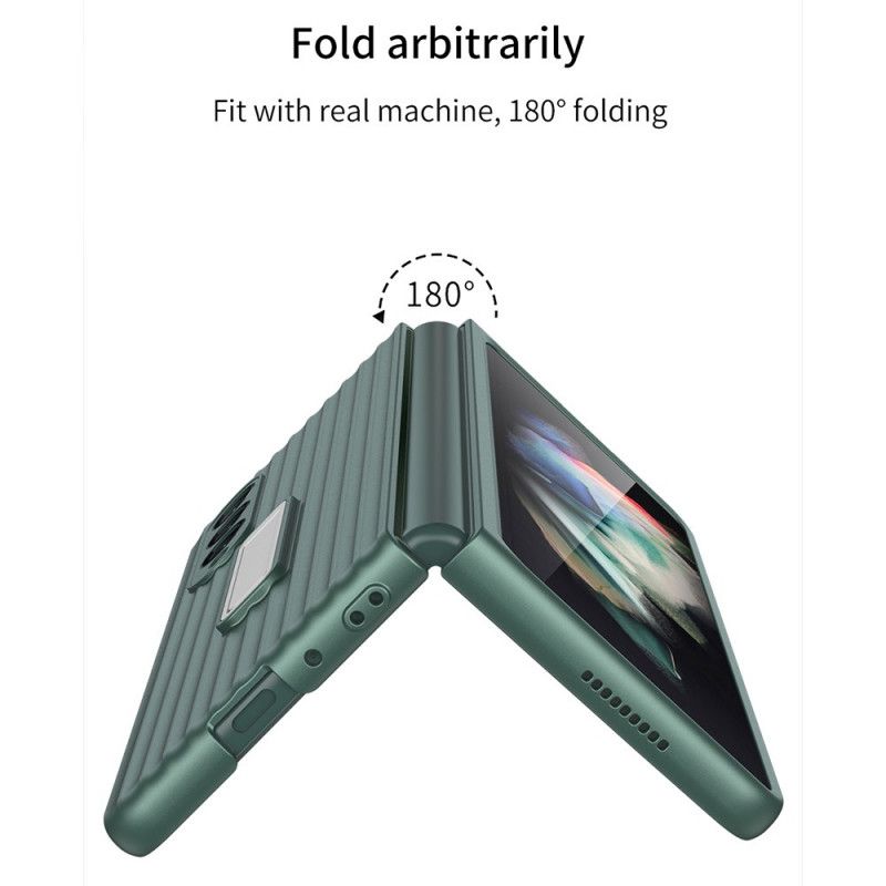 Cover Samsung Galaxy Z Fold 3 5G Tekstureret Bagside Og Skærmbeskytter Gkk