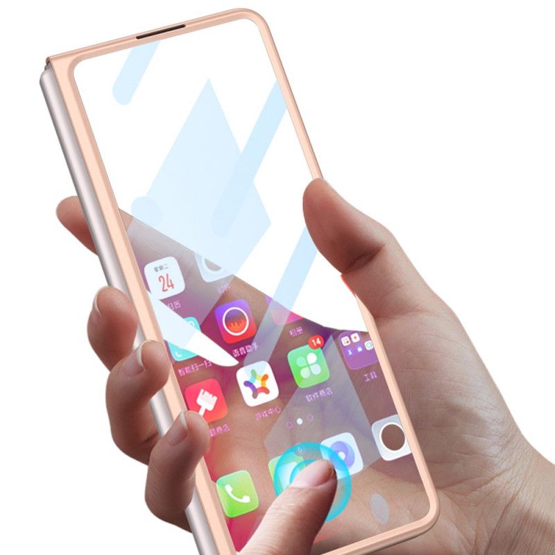 Cover Samsung Galaxy Z Fold 3 5G Tekstureret Bagside Og Skærmbeskytter Gkk