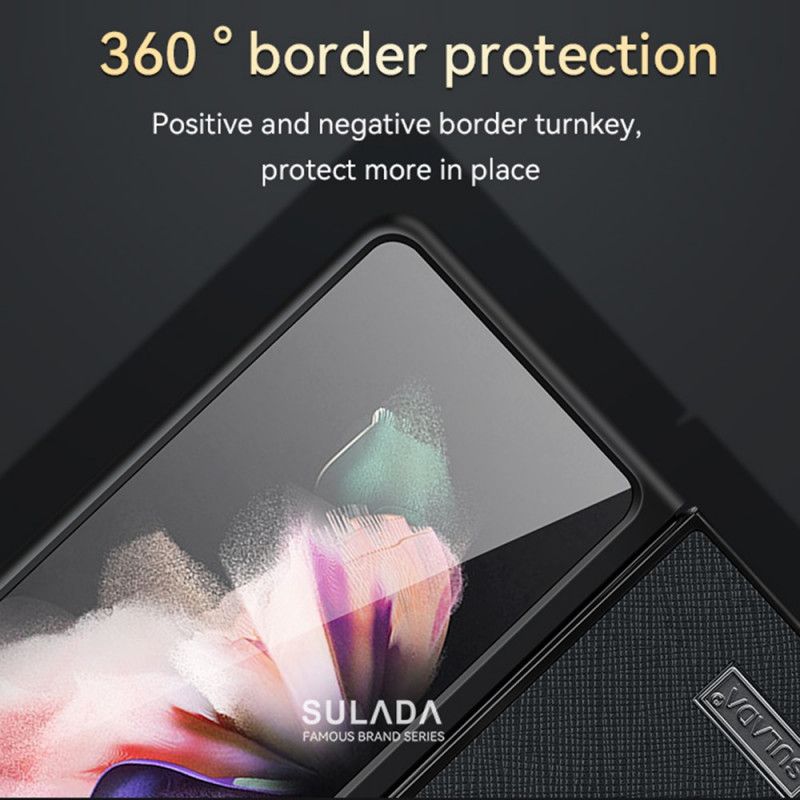 Cover Samsung Galaxy Z Fold 3 5G Tekstureret Kunstlæder Sulada