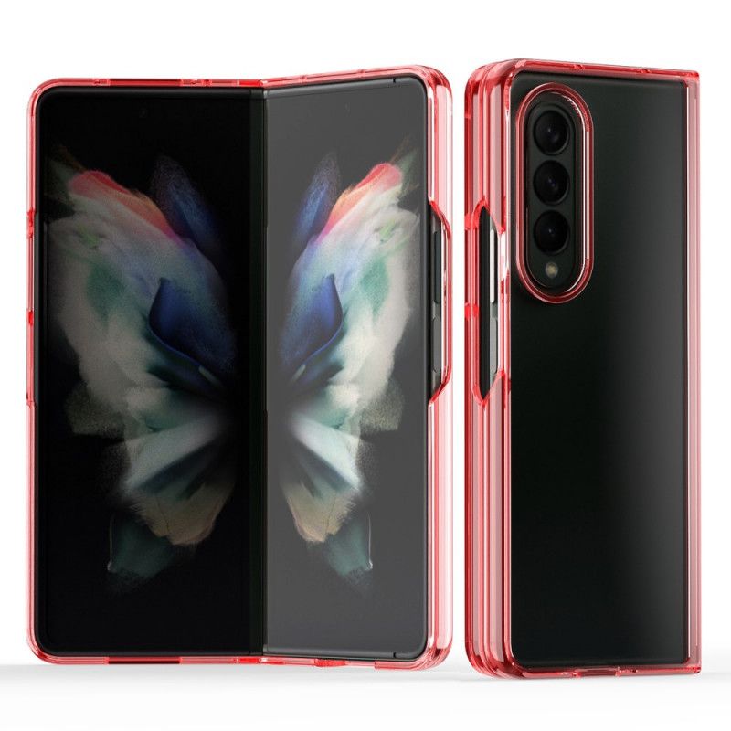 Cover Samsung Galaxy Z Fold 3 5G Transparente Farvede Kanter