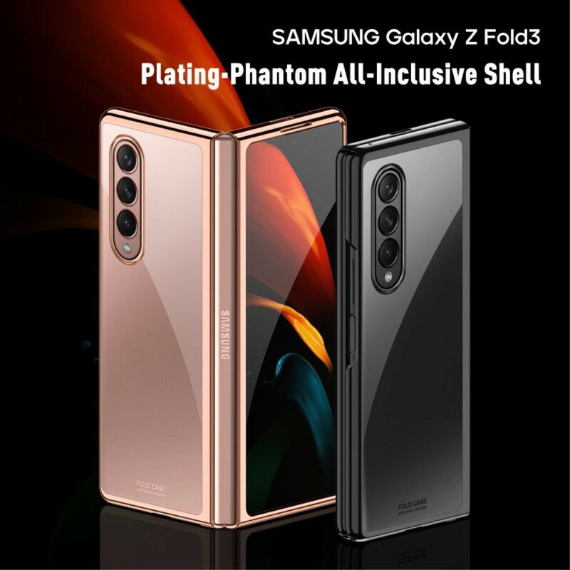 Cover Samsung Galaxy Z Fold 3 5G Transparente Metalliske Kanter