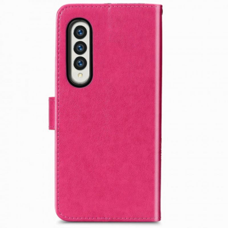 Flip Cover Samsung Galaxy Z Fold 3 5G Blomsterdesign Med Snor