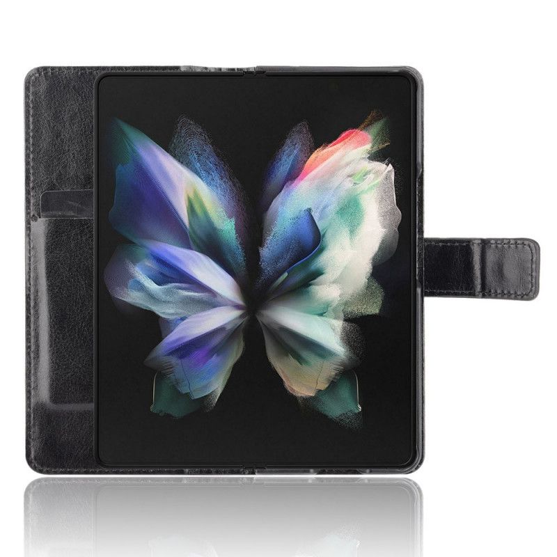 Flip Cover Samsung Galaxy Z Fold 3 5G Flashy Stylus Holder I Imiteret Læder