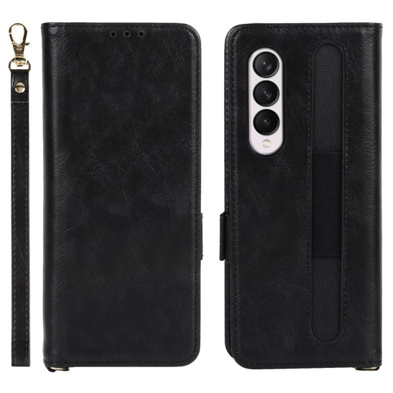 Flip Cover Samsung Galaxy Z Fold 3 5G Læder Cover Dobbelt Flap Penneholder