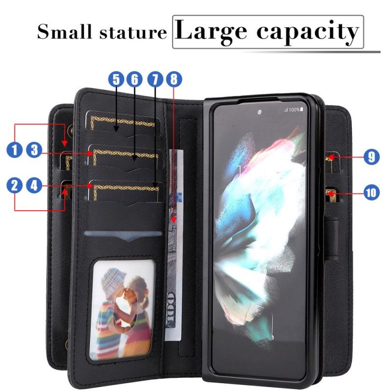 Flip Cover Samsung Galaxy Z Fold 3 5G Multi-funktion Business Wallet