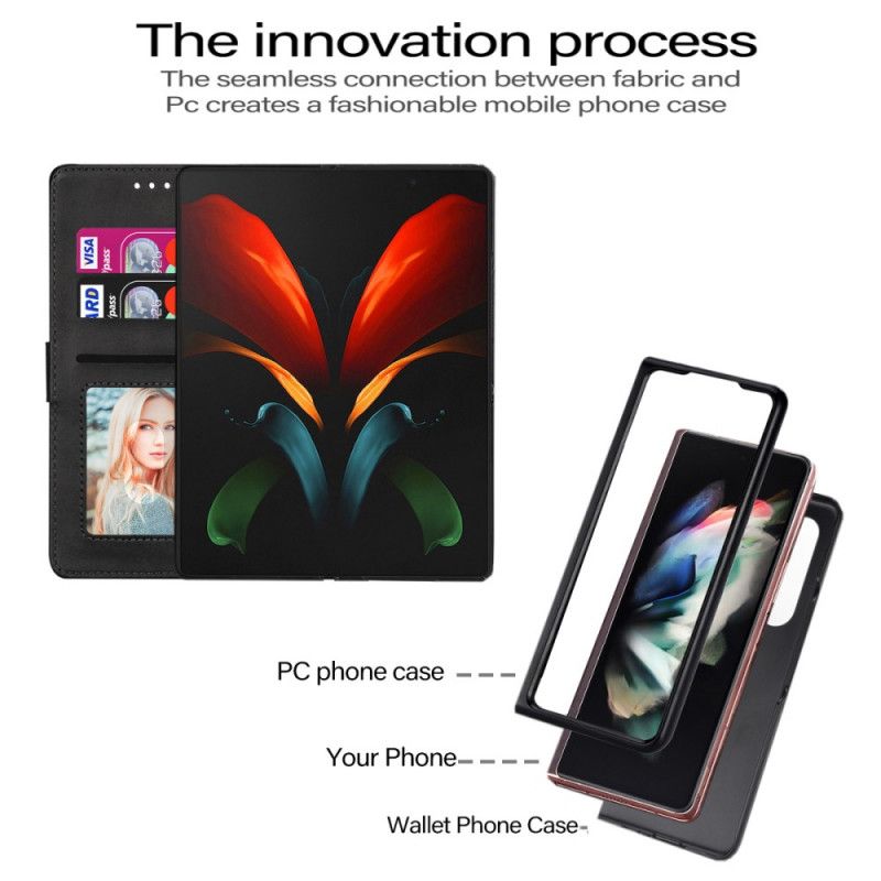 Flip Cover Samsung Galaxy Z Fold 3 5G Pung Med Snor