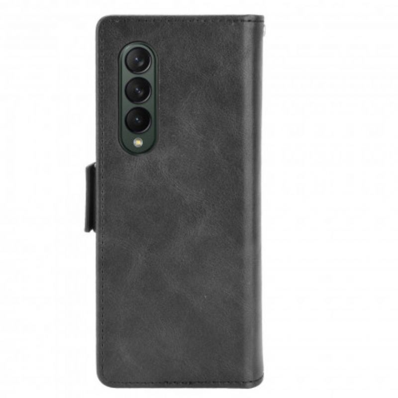 Flip Cover Samsung Galaxy Z Fold 3 5G Styliseret Lædereffekt