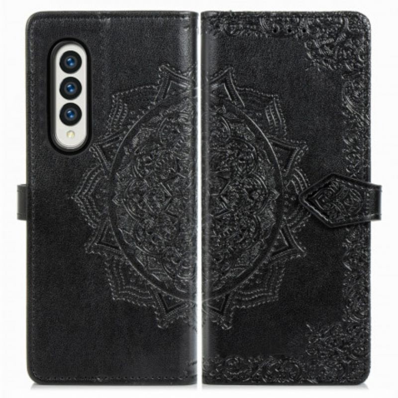 Læder Cover Samsung Galaxy Z Fold 3 5G Middelaldermandala