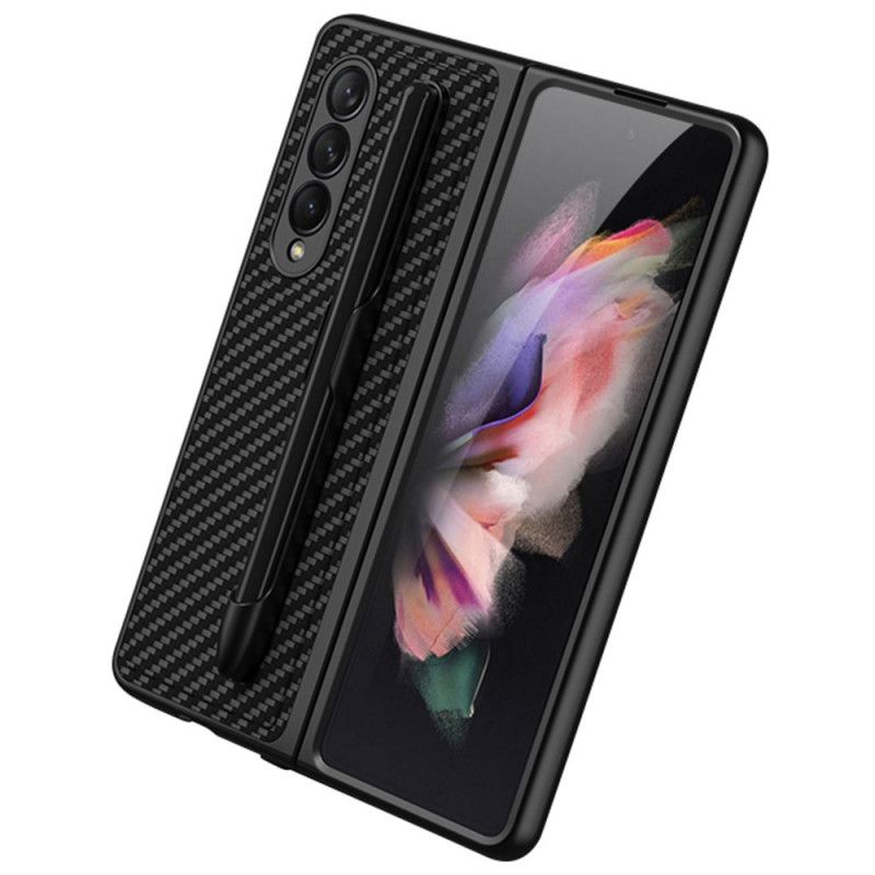 Mobilcover Samsung Galaxy Z Fold 3 5G Carbon Fiber Stylus Holder Gkk