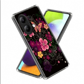 Cover Til Xiaomi Redmi Note 13 4g Blomster Og Sommerfugle