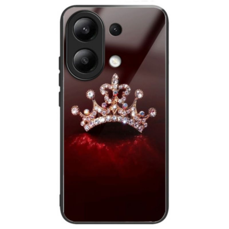 Cover Til Xiaomi Redmi Note 13 4g Diamantkrone Hærdet Glas