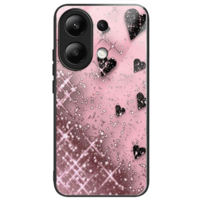 Cover Til Xiaomi Redmi Note 13 4g Pink Love Hærdet Glas