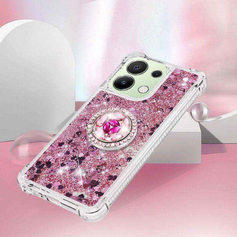 Cover Xiaomi Redmi Note 13 4g Glitter Ring-støtte