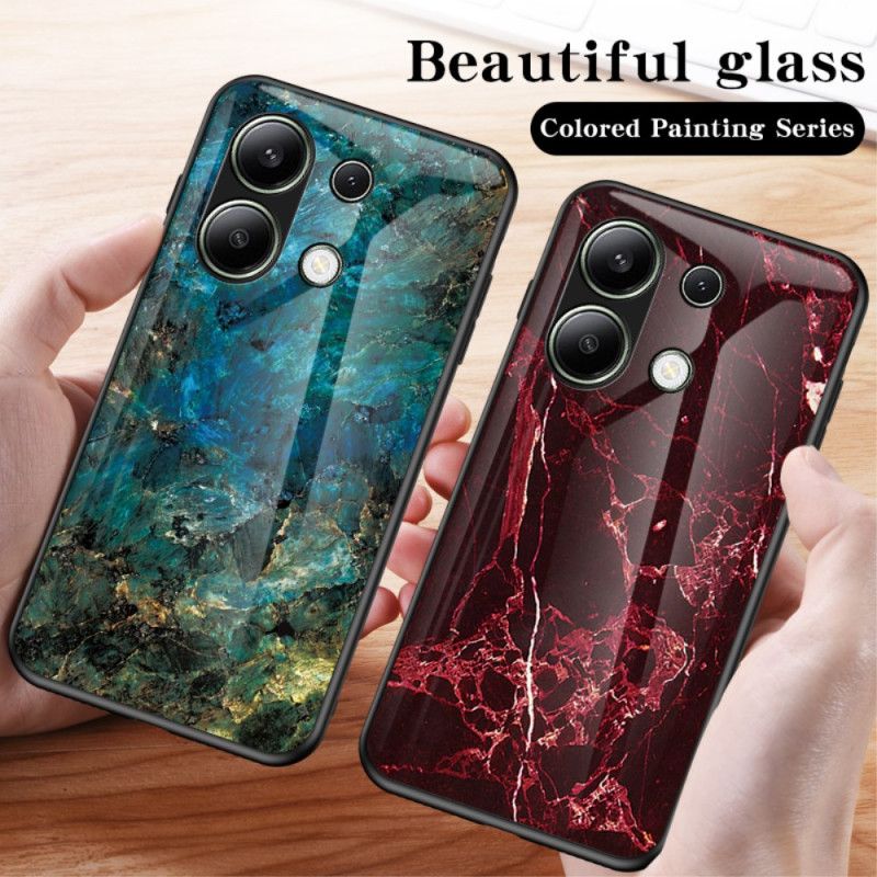 Cover Xiaomi Redmi Note 13 4g Marmor Hærdet Glas