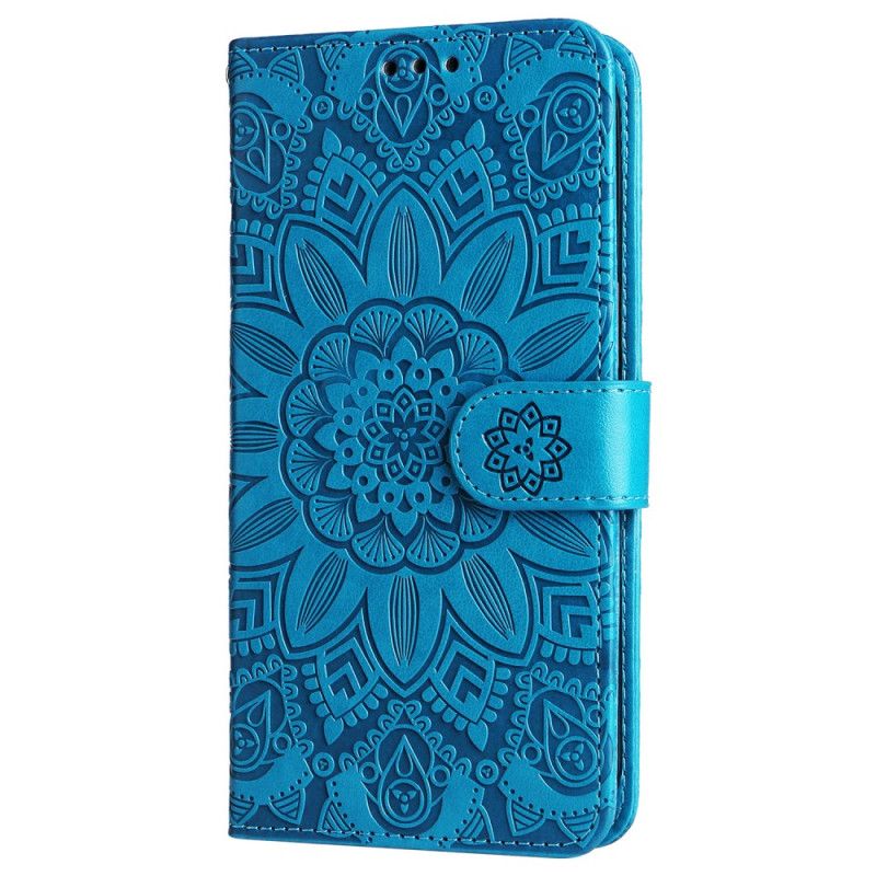 Flip Cover Til Xiaomi Redmi Note 13 4g Blomstermandala Med Rem