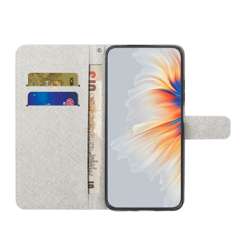 Flip Cover Til Xiaomi Redmi Note 13 4g Måneblomster Med Rem