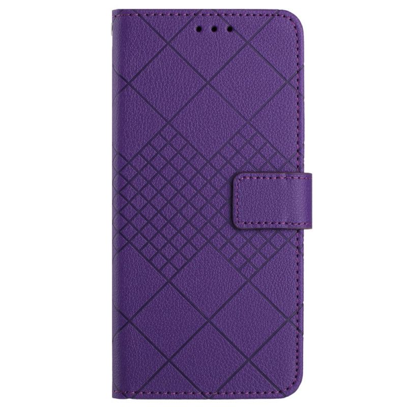 Flip Cover Til Xiaomi Redmi Note 13 4g Strappy Diamond Mønster