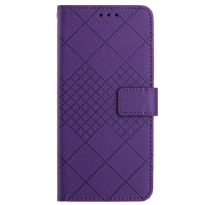 Flip Cover Til Xiaomi Redmi Note 13 4g Strappy Diamond Mønster