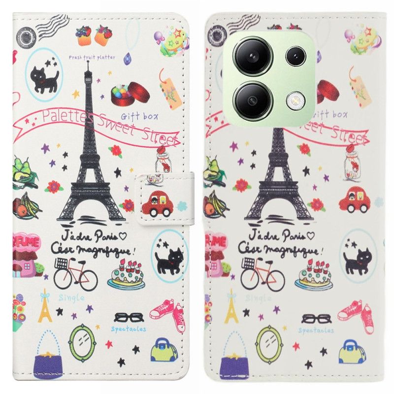 Flip Cover Xiaomi Redmi Note 13 4g Jeg Elsker Paris