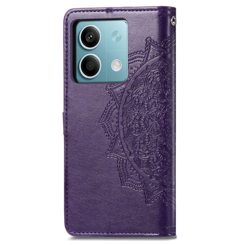 Læder Cover Xiaomi Redmi Note 13 4g Mandala Sol I Lnaière