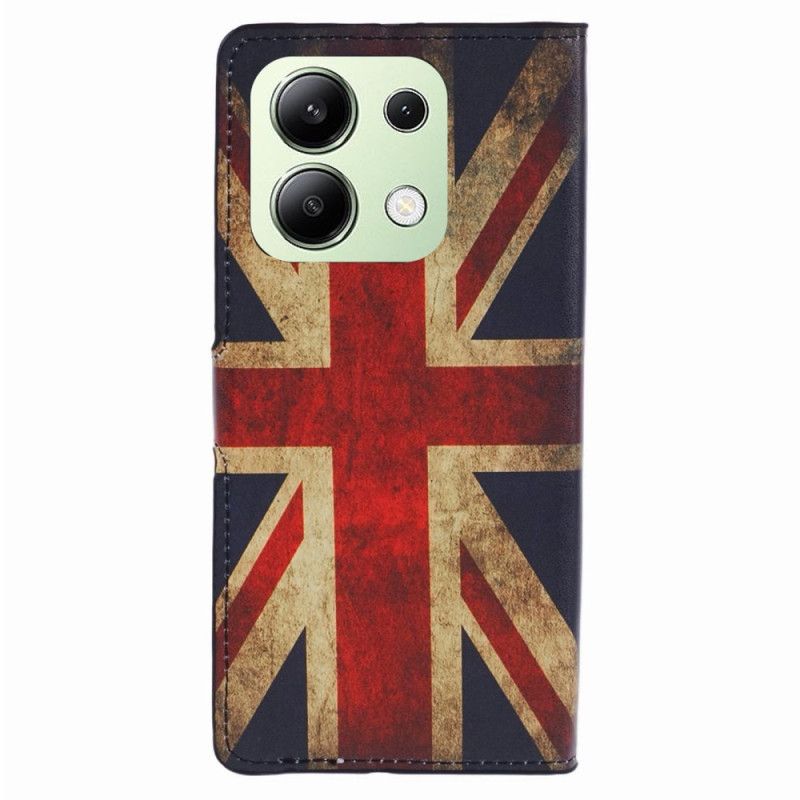 Læder Cover Xiaomi Redmi Note 13 4g Telefon Etui Union Jack