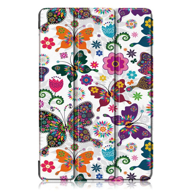 Cover Samsung Galaxy Tab S5e Forbedrede Sommerfugle Og Blomster