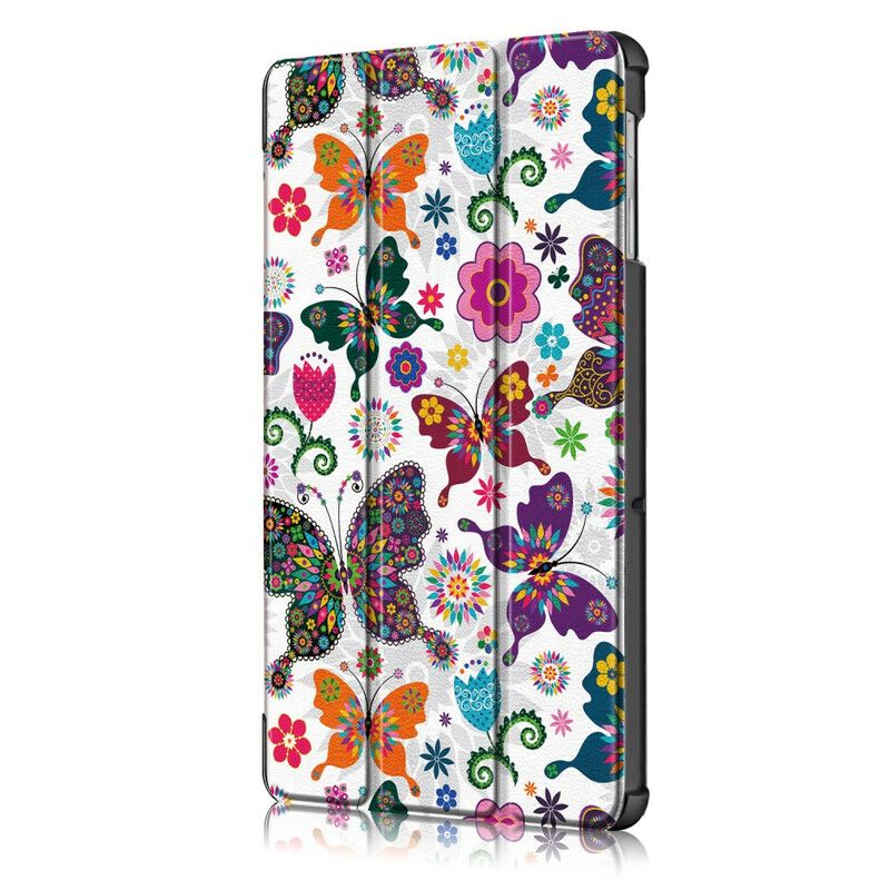 Cover Samsung Galaxy Tab S5e Forbedrede Sommerfugle Og Blomster