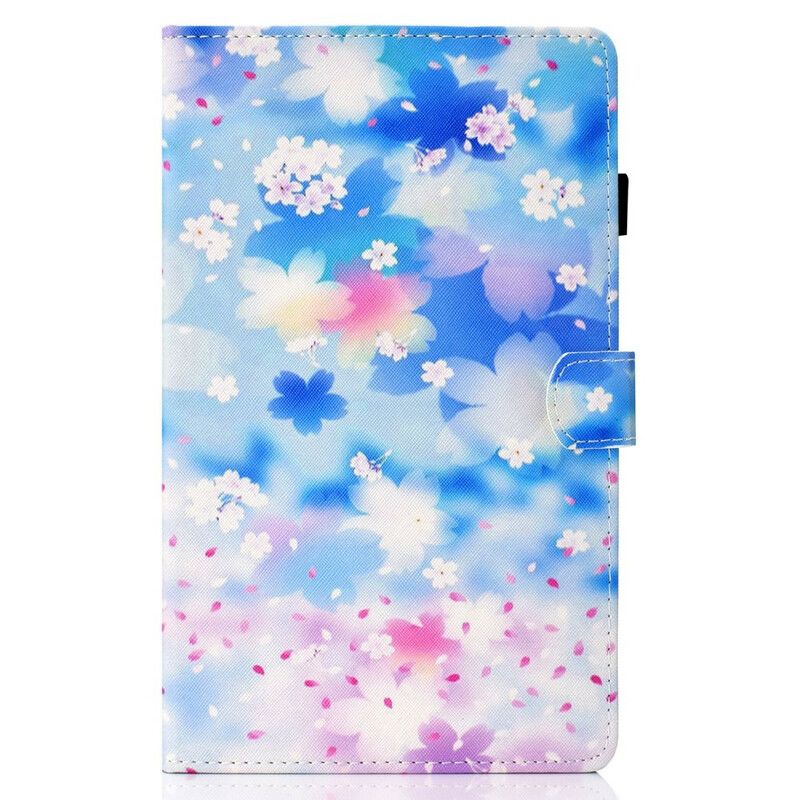 Flip Cover Samsung Galaxy Tab S5e Akvarelblomster