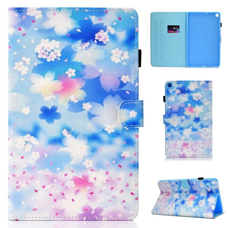 Flip Cover Samsung Galaxy Tab S5e Akvarelblomster