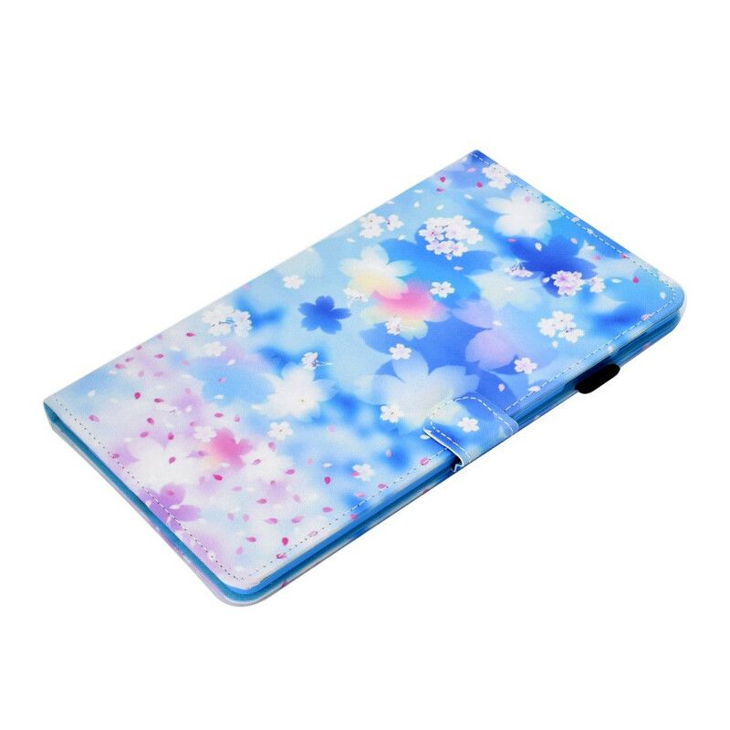 Flip Cover Samsung Galaxy Tab S5e Akvarelblomster