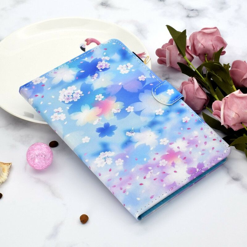 Flip Cover Samsung Galaxy Tab S5e Akvarelblomster