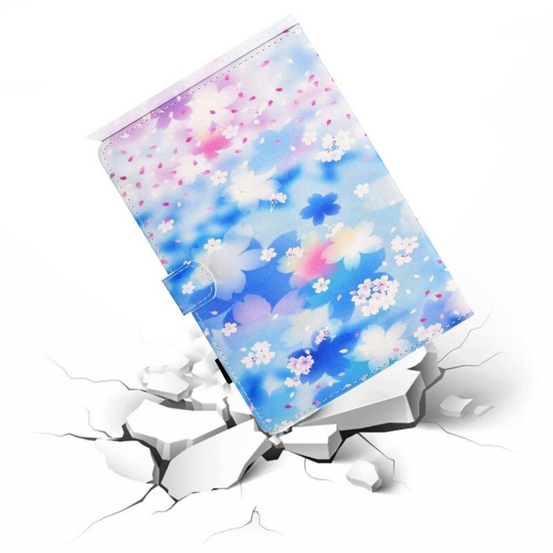 Flip Cover Samsung Galaxy Tab S5e Akvarelblomster